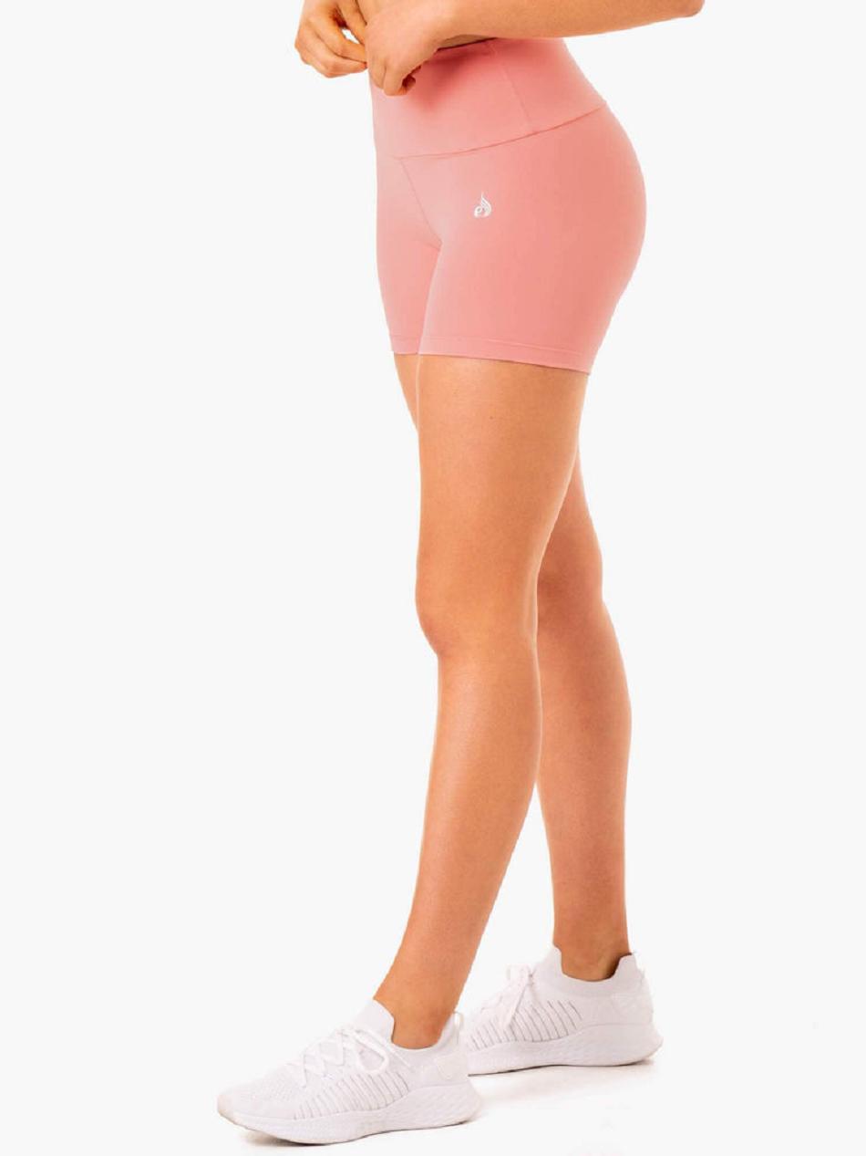 Rose / Pink Women's Ryderwear Staples Mid Length Shorts Scrunch Bum | 42FE30714