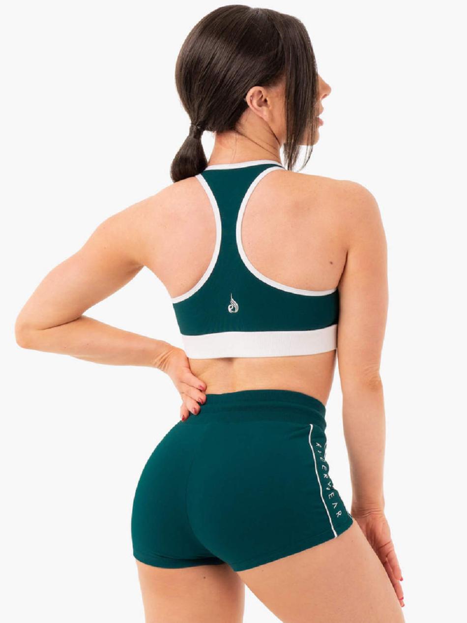 Turquoise / Green Women's Ryderwear Track Sports Bras | DS5484208