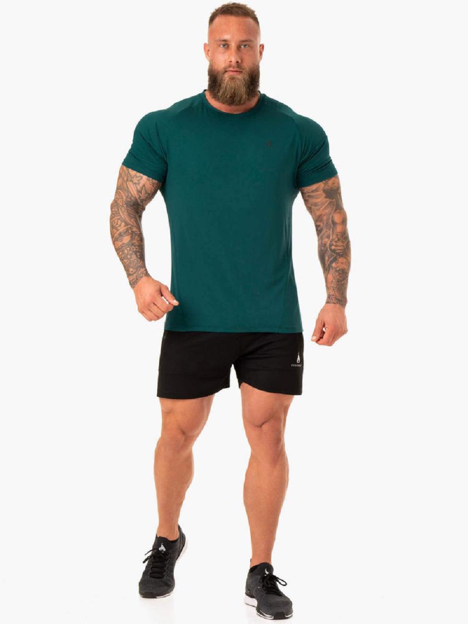 Turquoise Men's Ryderwear Action Mesh T-shirt | 5G8148431