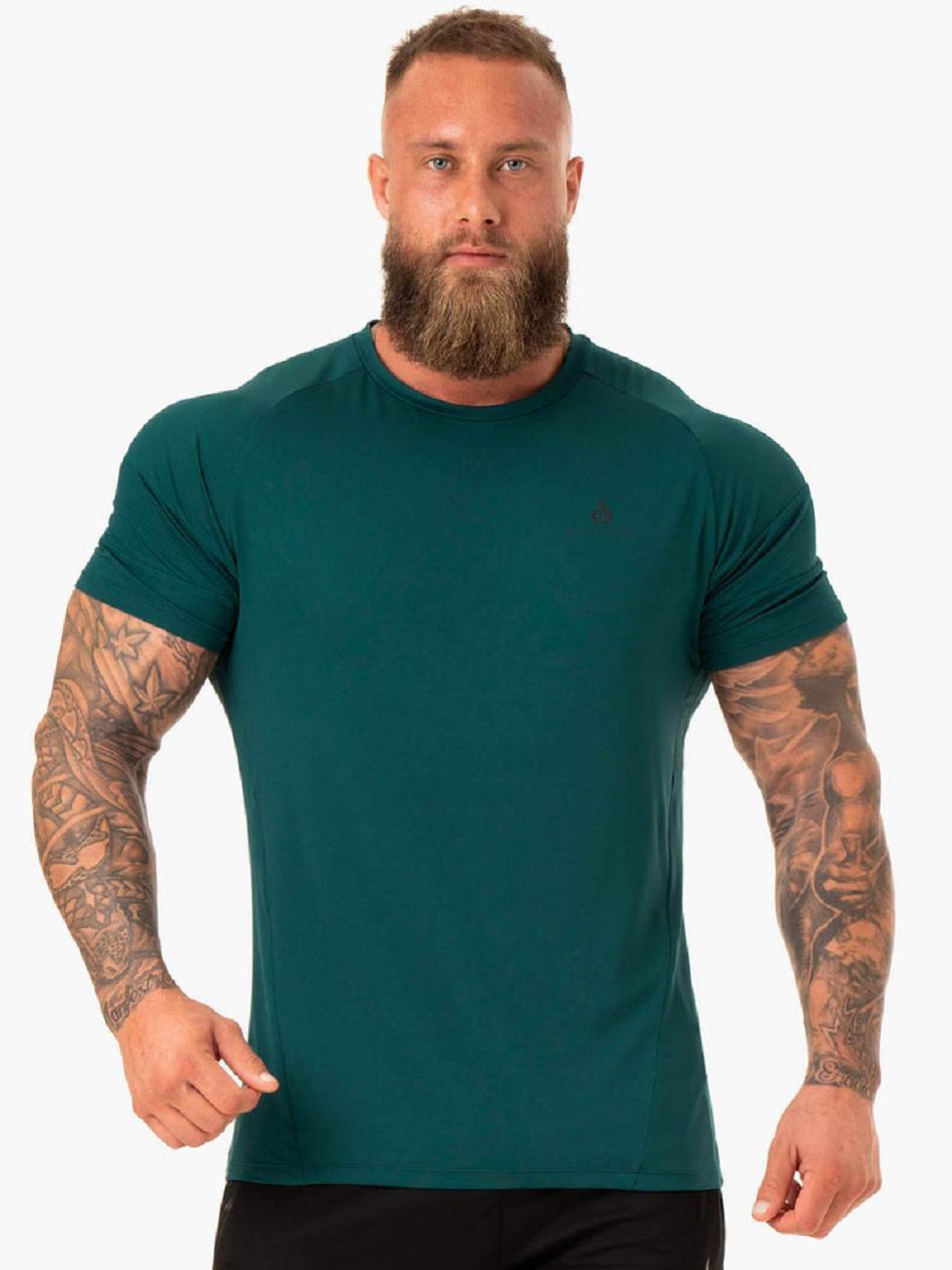 Turquoise Men\'s Ryderwear Action Mesh T-shirt | 5G8148431