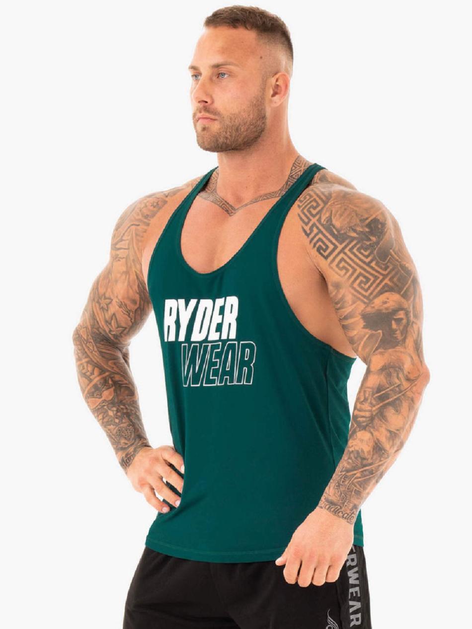 Turquoise Men's Ryderwear Lift T-Back Stringers | NF8063752