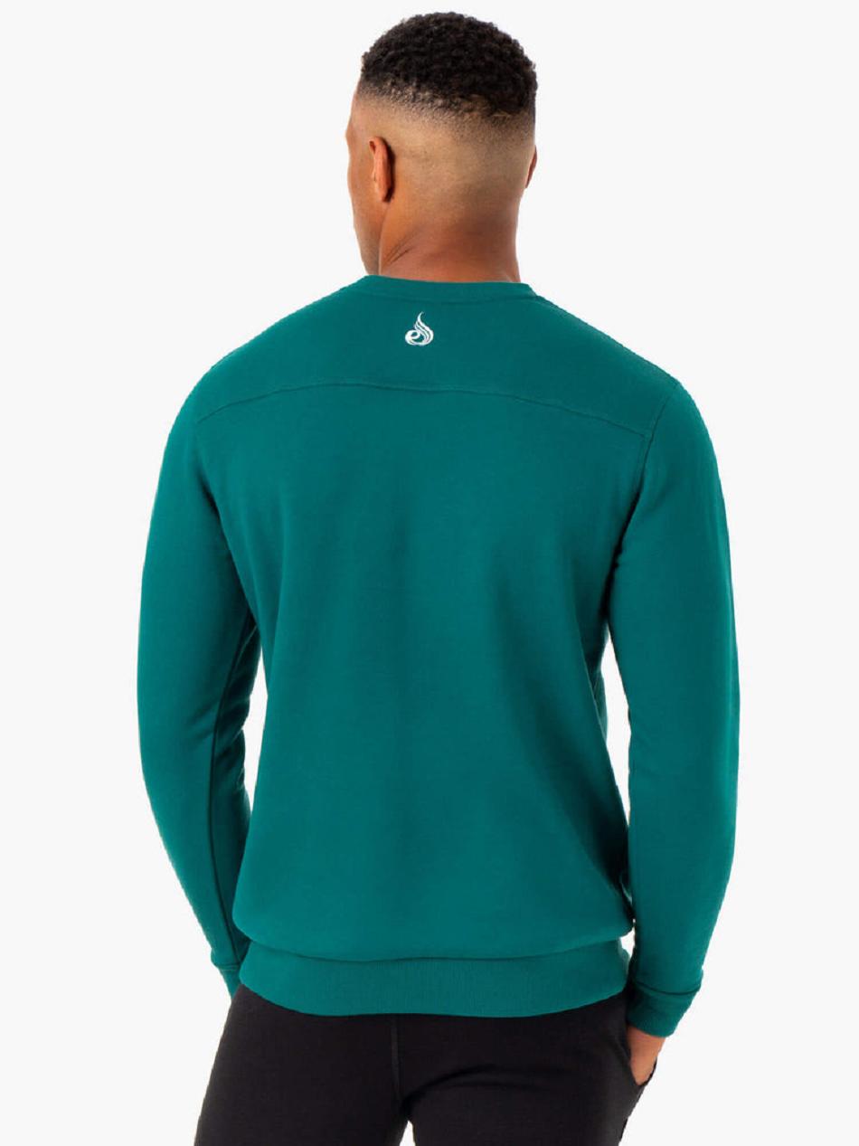 Turquoise Men's Ryderwear Recharge Pullover Top | FG82595