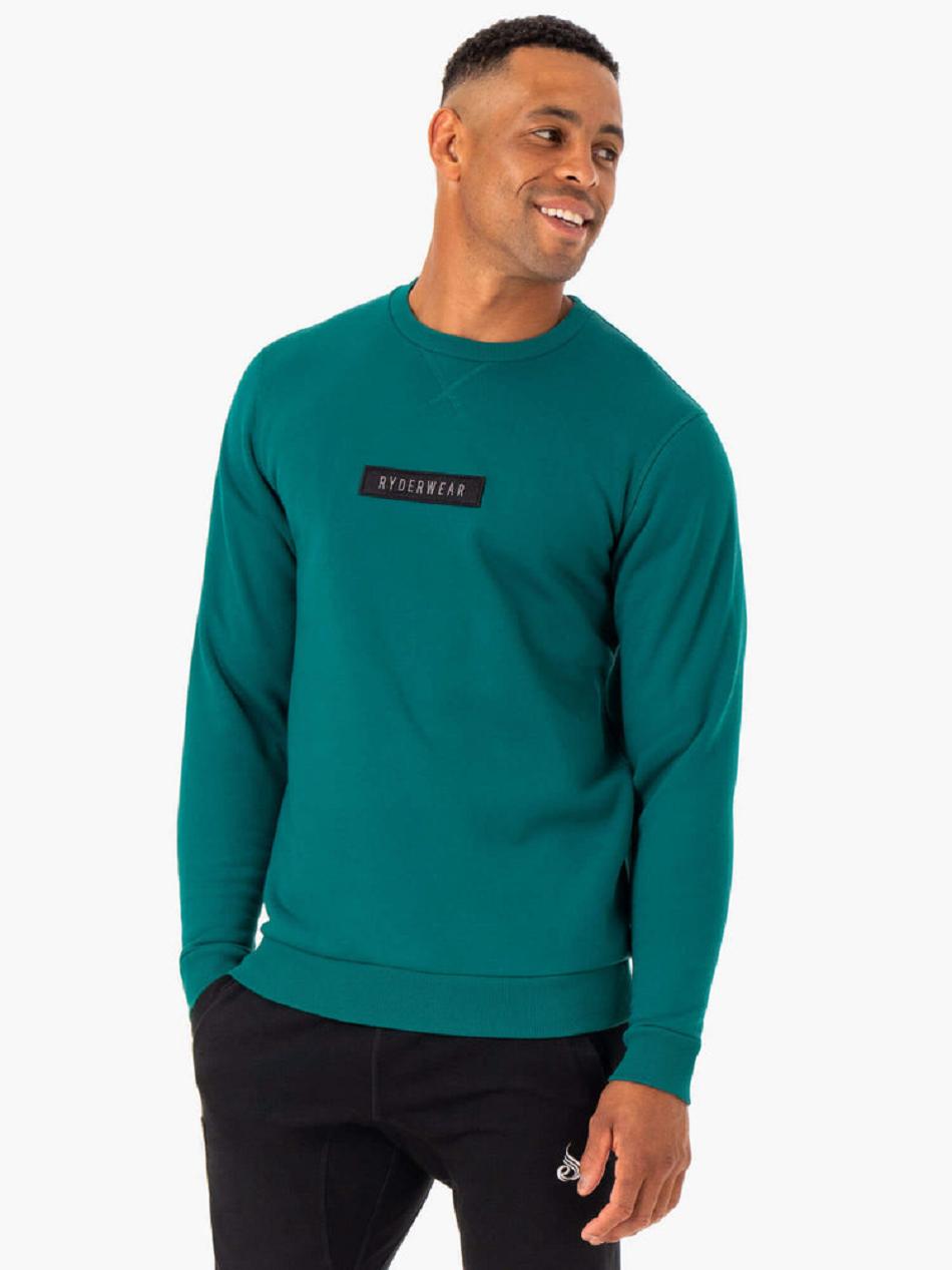 Turquoise Men's Ryderwear Recharge Pullover Top | FG82595