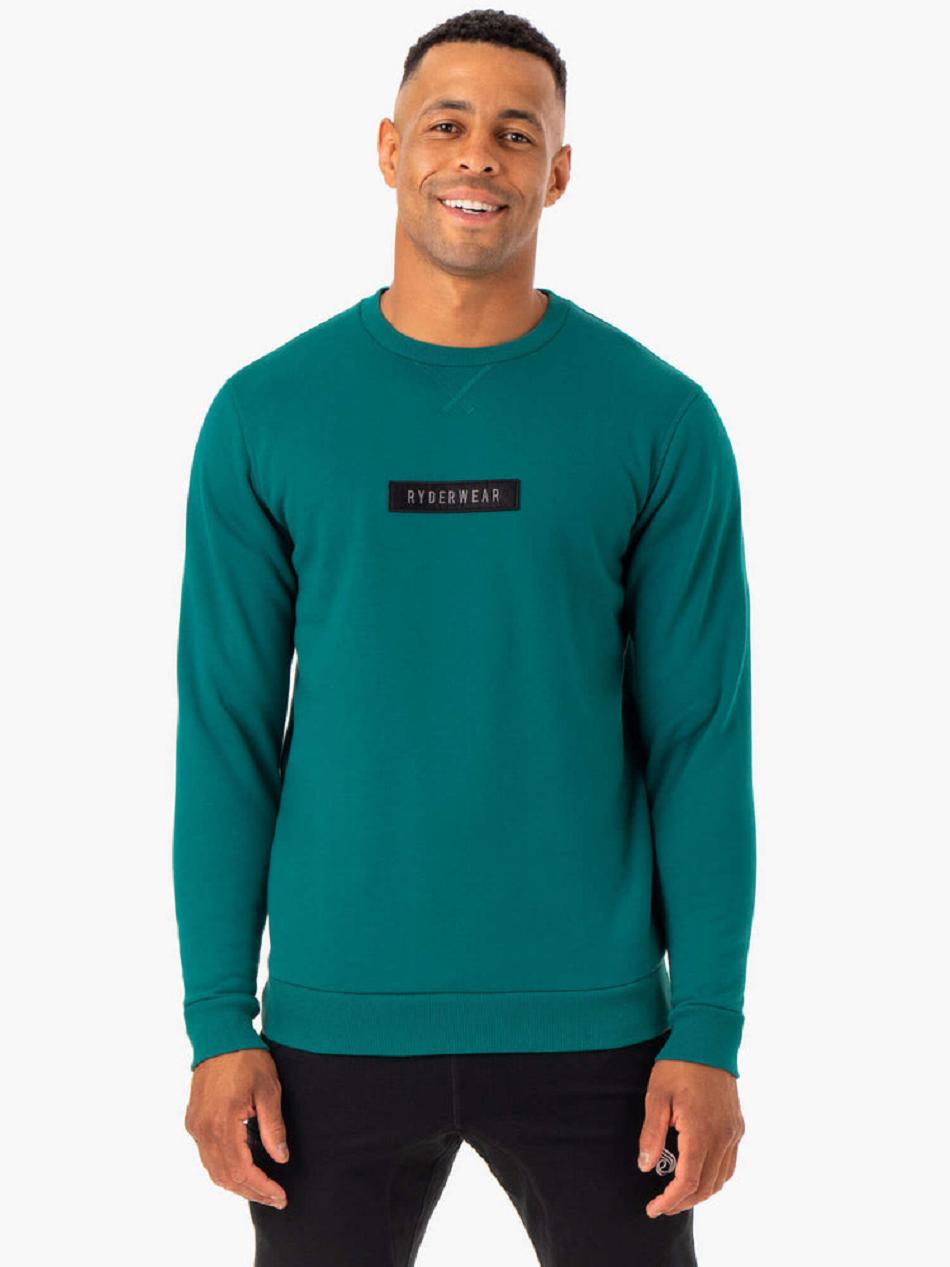 Turquoise Men's Ryderwear Recharge Pullover Top | FG82595