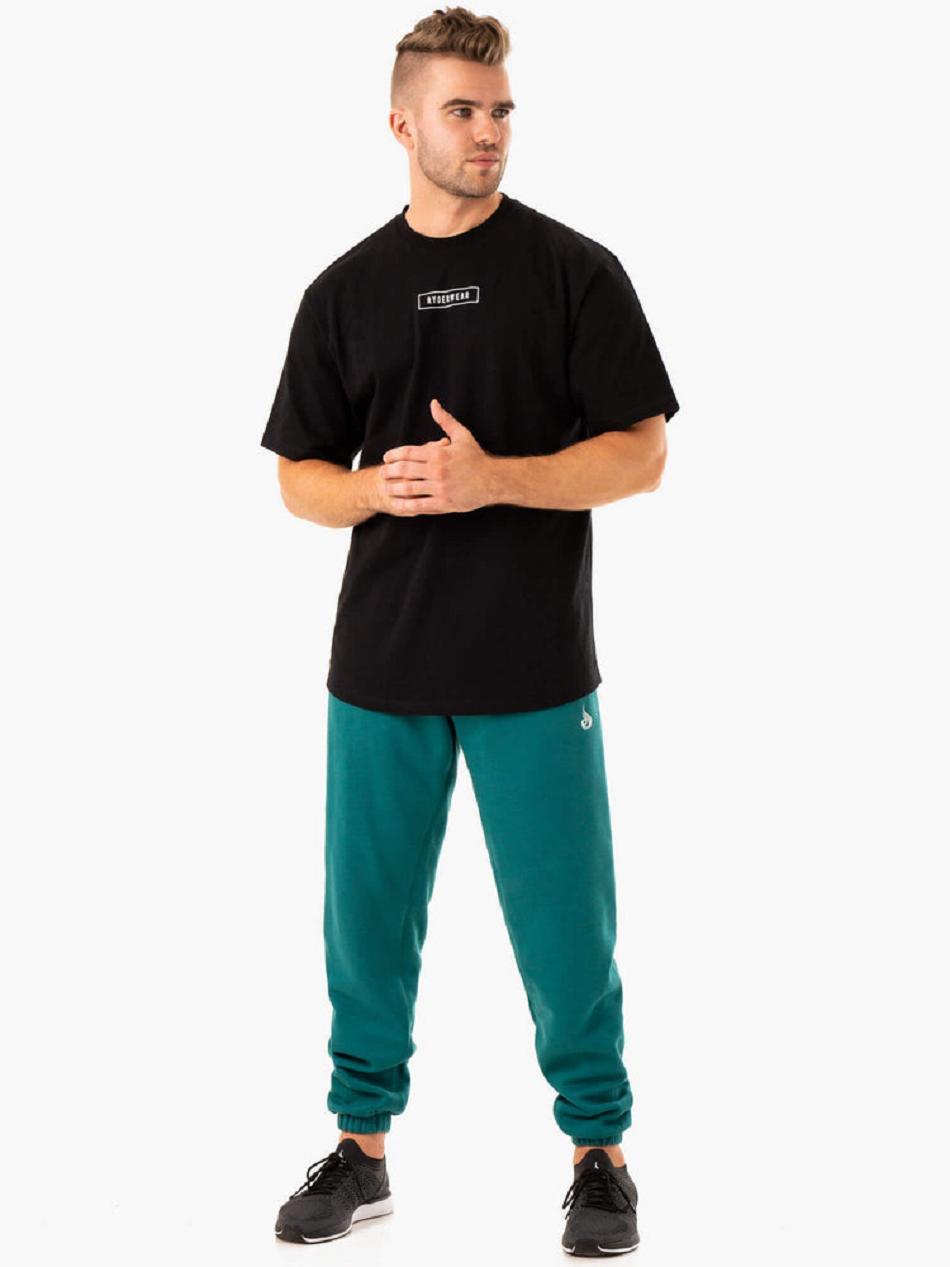 Turquoise Men's Ryderwear Recharge Relaxed Track Pants | 6D9142403