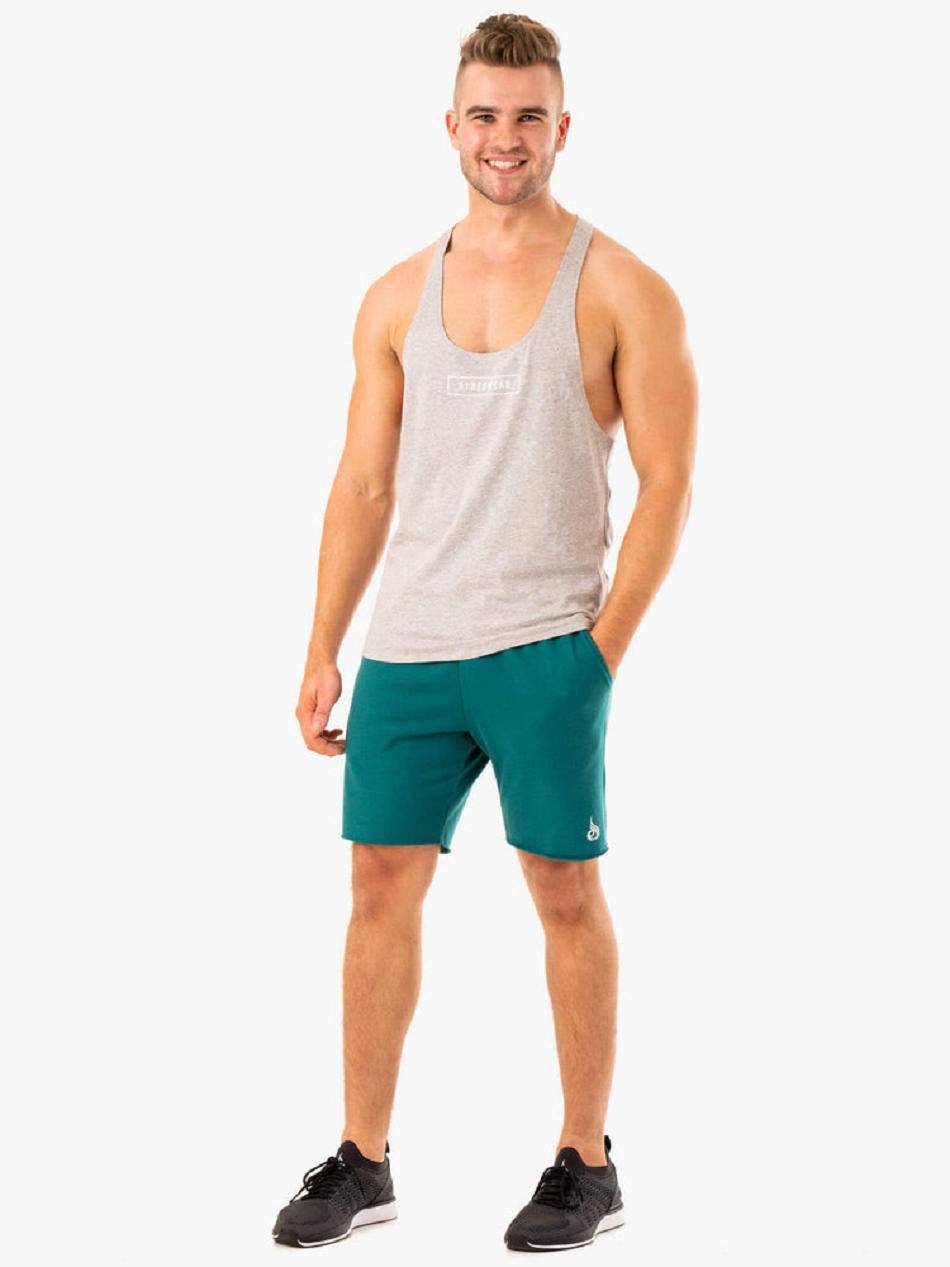 Turquoise Men's Ryderwear Recharge Track Gym Shorts | 186F35234