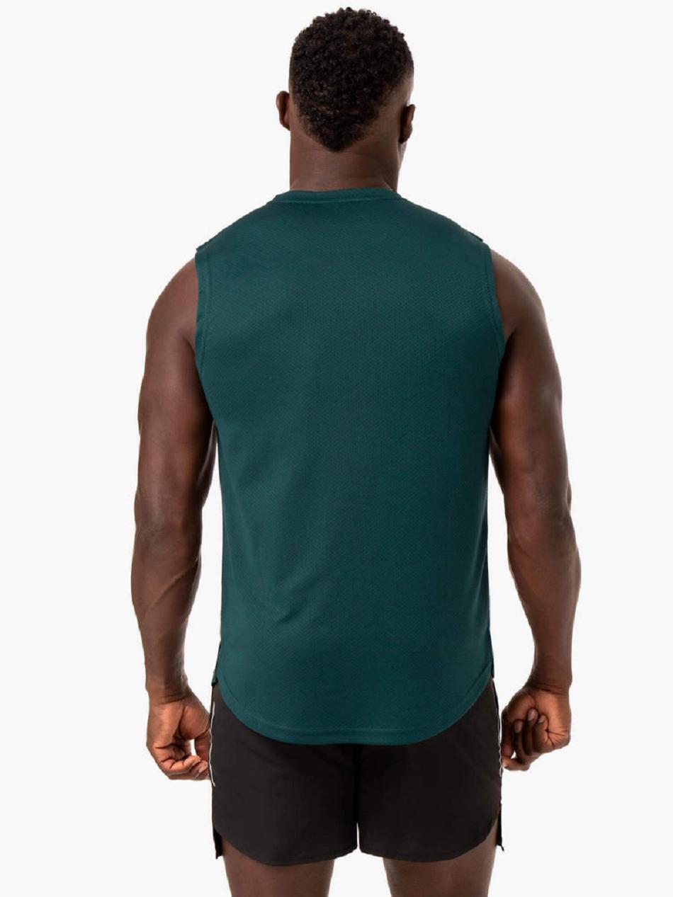 Turquoise Men's Ryderwear Reflex Mesh Baller Tanks | 80RW78731