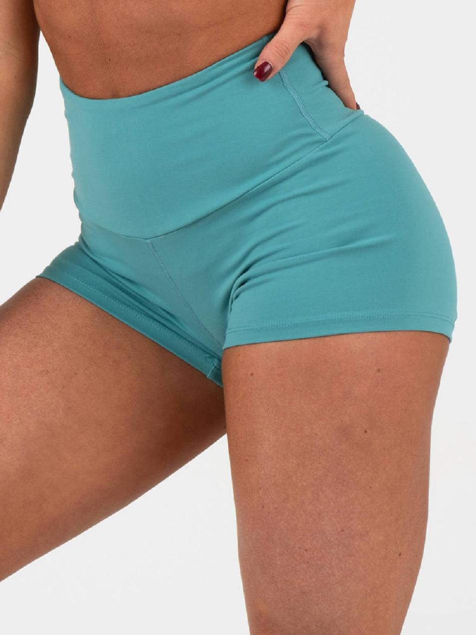 Turquoise Women's Ryderwear Animal Shorts Scrunch Bum | REH90399