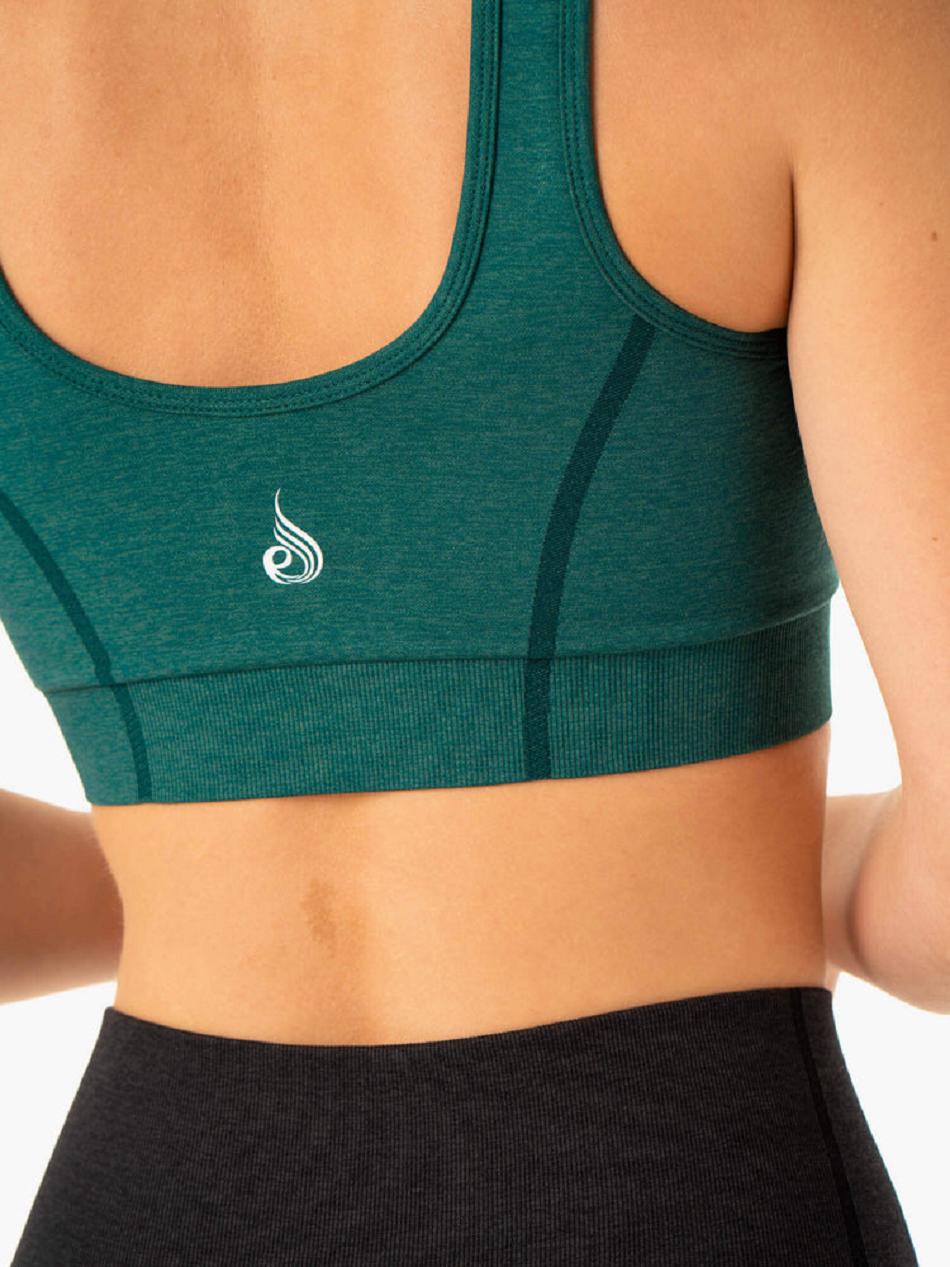 Turquoise Women's Ryderwear Enhance Seamless Sports Bras | FG51777