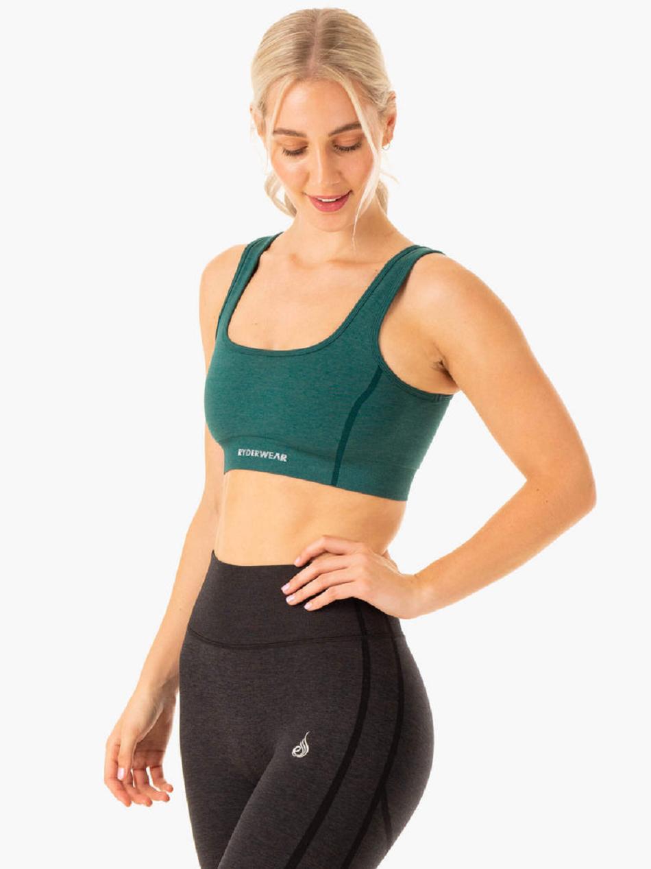 Turquoise Women's Ryderwear Enhance Seamless Sports Bras | FG51777