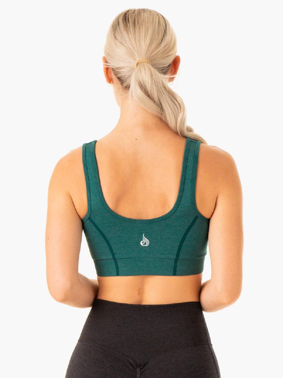 Turquoise Women's Ryderwear Enhance Seamless Sports Bras | FG51777