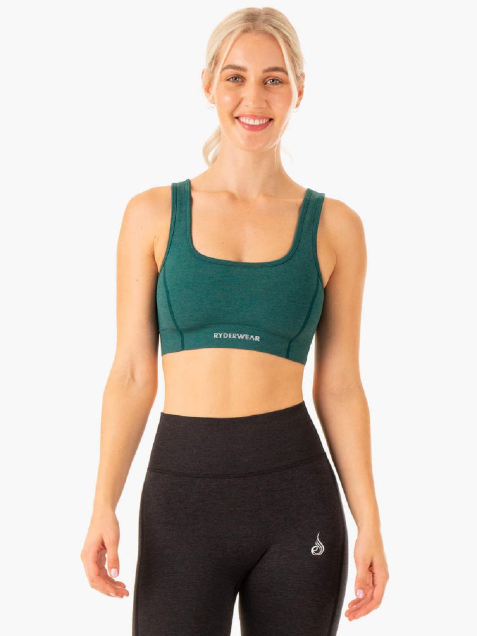 Turquoise Women\'s Ryderwear Enhance Seamless Sports Bras | FG51777