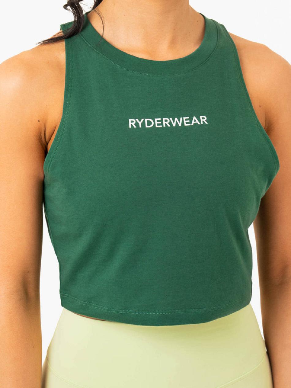 Turquoise Women's Ryderwear Frequency Tanks | NG6469835