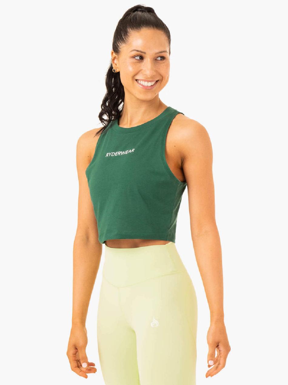 Turquoise Women's Ryderwear Frequency Tank Top | REH68011