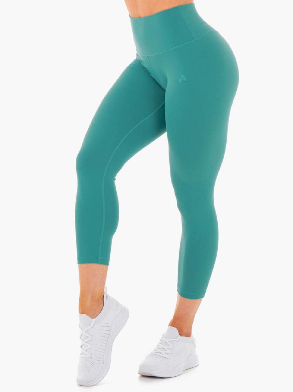 Turquoise Women\'s Ryderwear Motion High Waisted 7/8 Leggings | 114DF92463