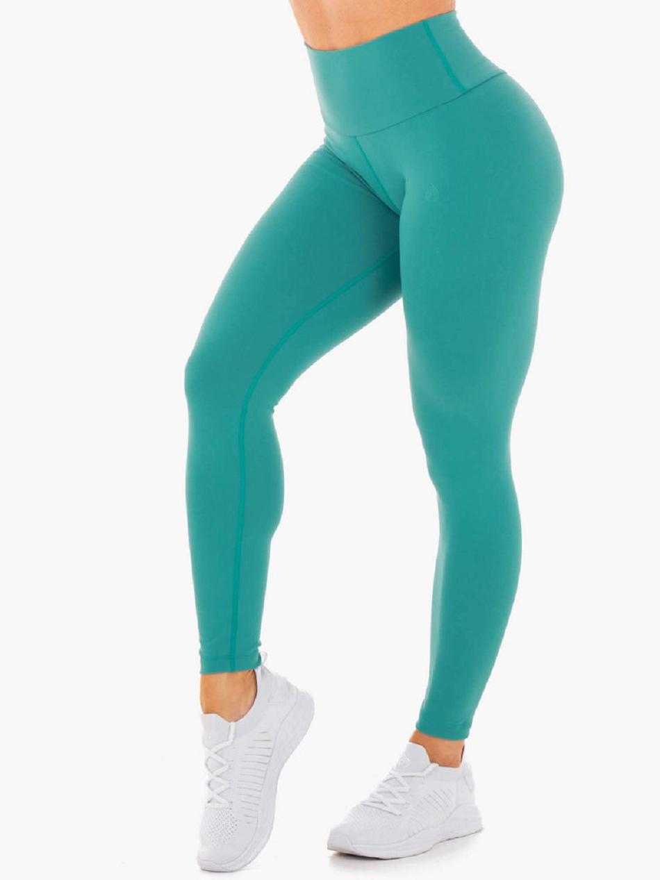 Turquoise Women\'s Ryderwear Motion High Waisted Leggings | 44YF34777