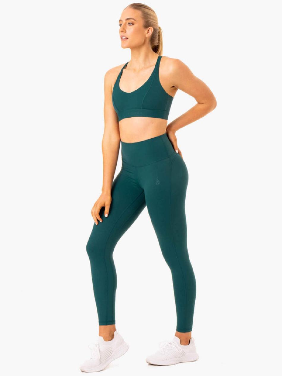 Turquoise Women's Ryderwear NKD Align Leggings | 601Y62019