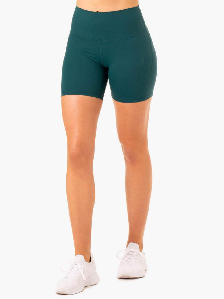 Turquoise Women's Ryderwear NKD Align Shorts | 51JS14750