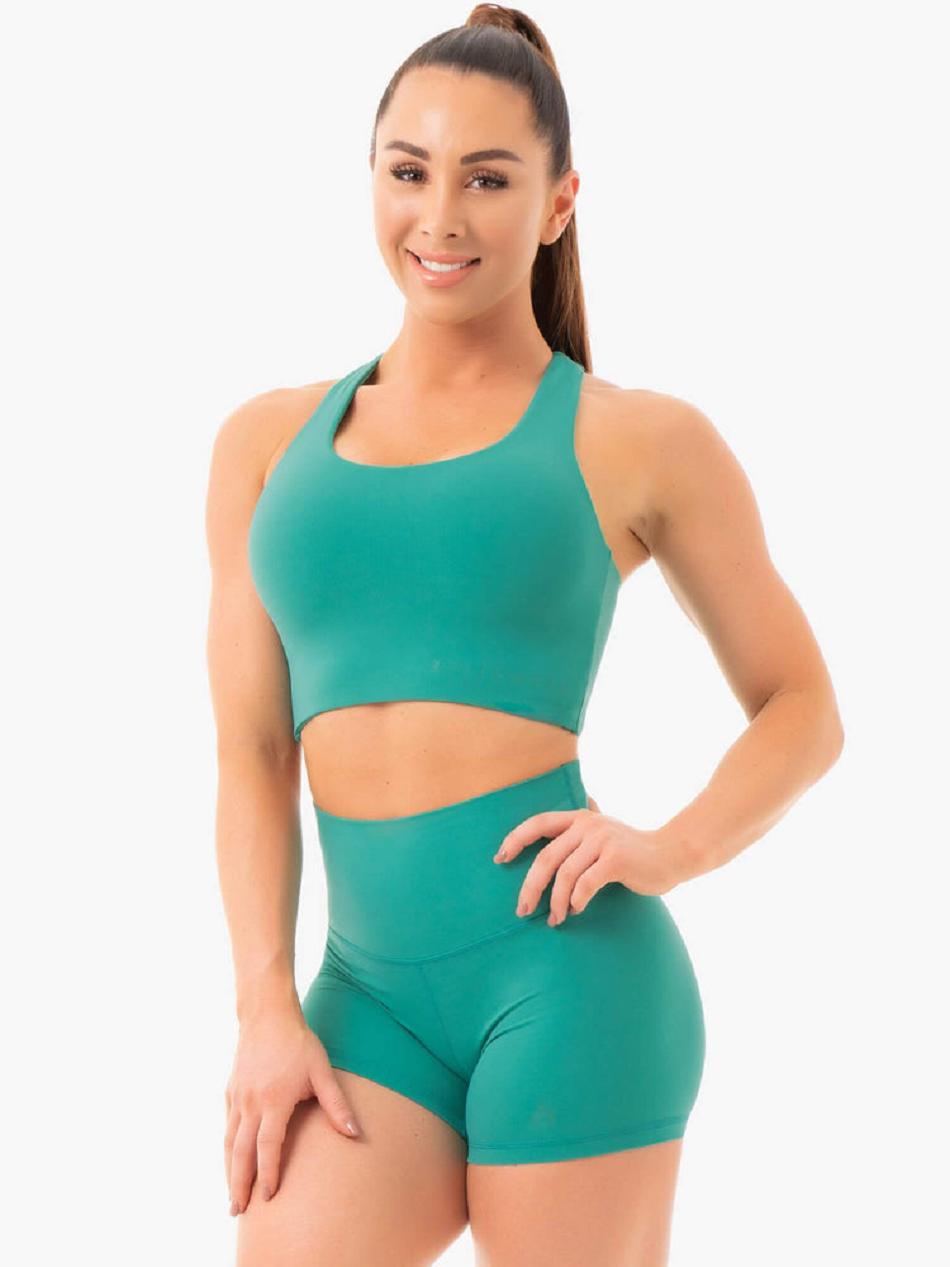 Turquoise Women's Ryderwear NKD Sports Bras | 56RT56886