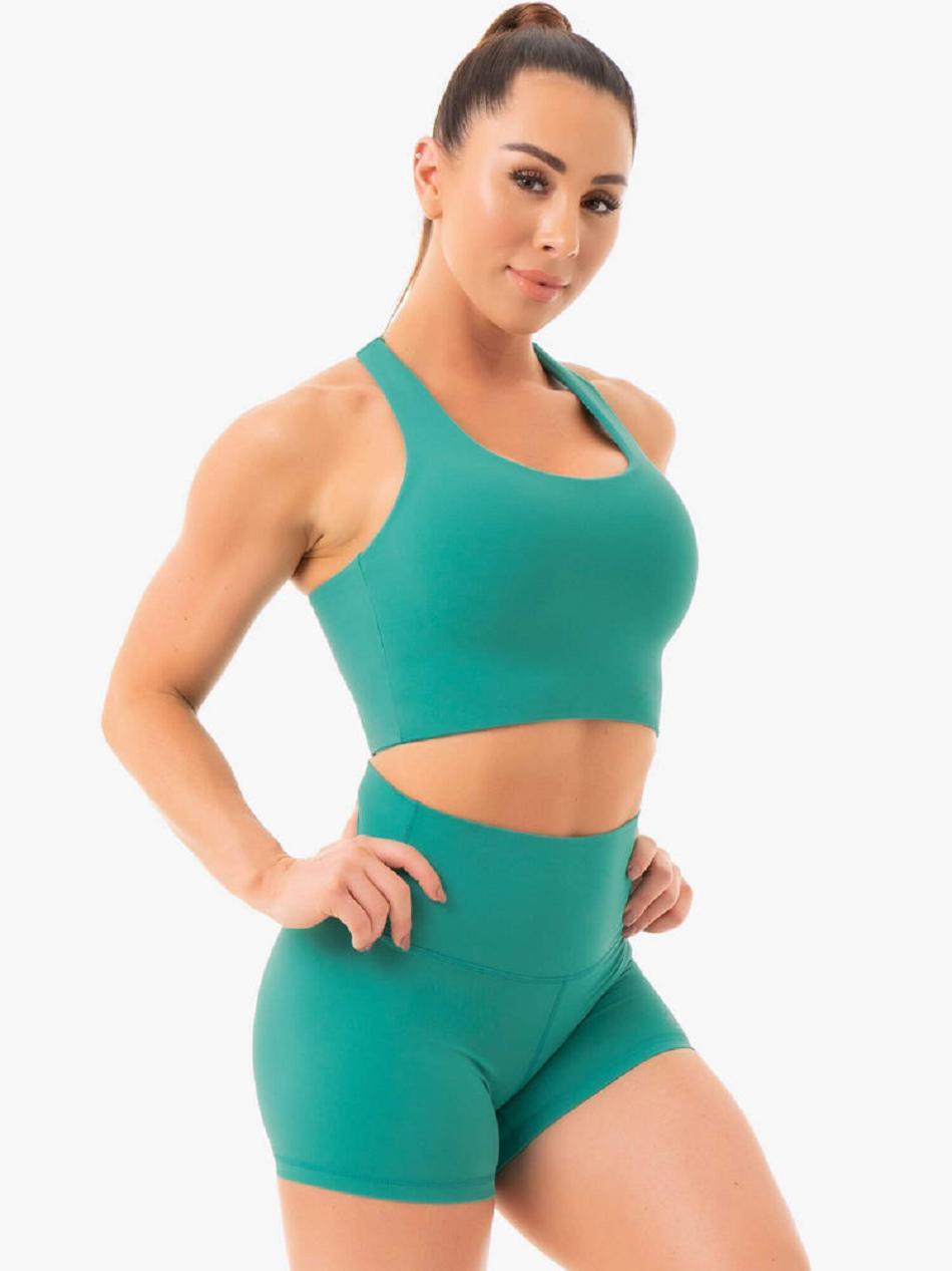 Turquoise Women's Ryderwear NKD Sports Bras | 56RT56886