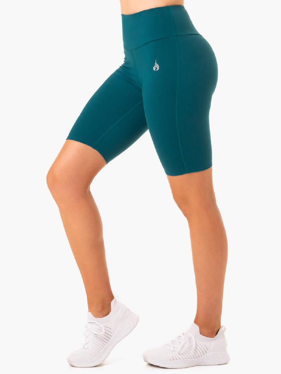 Turquoise Women's Ryderwear Staples Scrunch Bum Bike Shorts | 6Y5326806