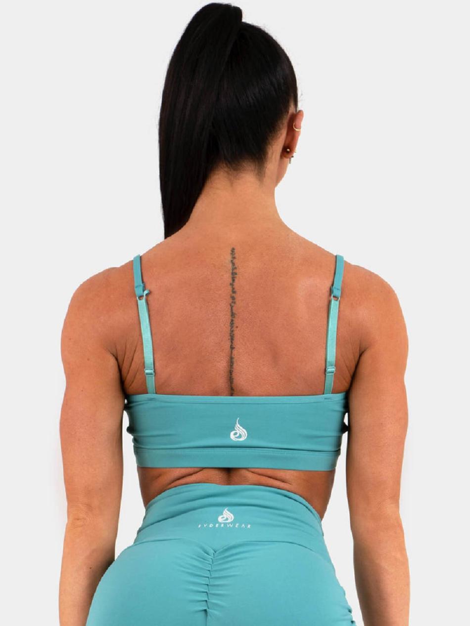 Turquoise Women's Ryderwear Staples Sports Bras | DS5595933