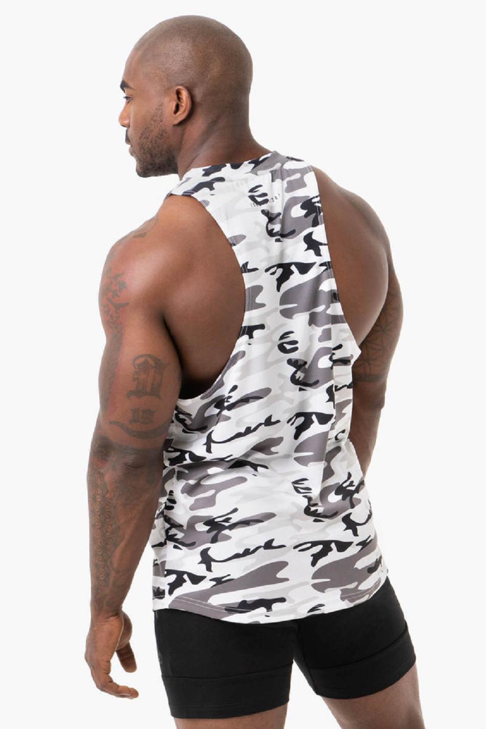 White / Camo Men's Ryderwear Camo Tech Mesh Baller Tank Top | FG8544133