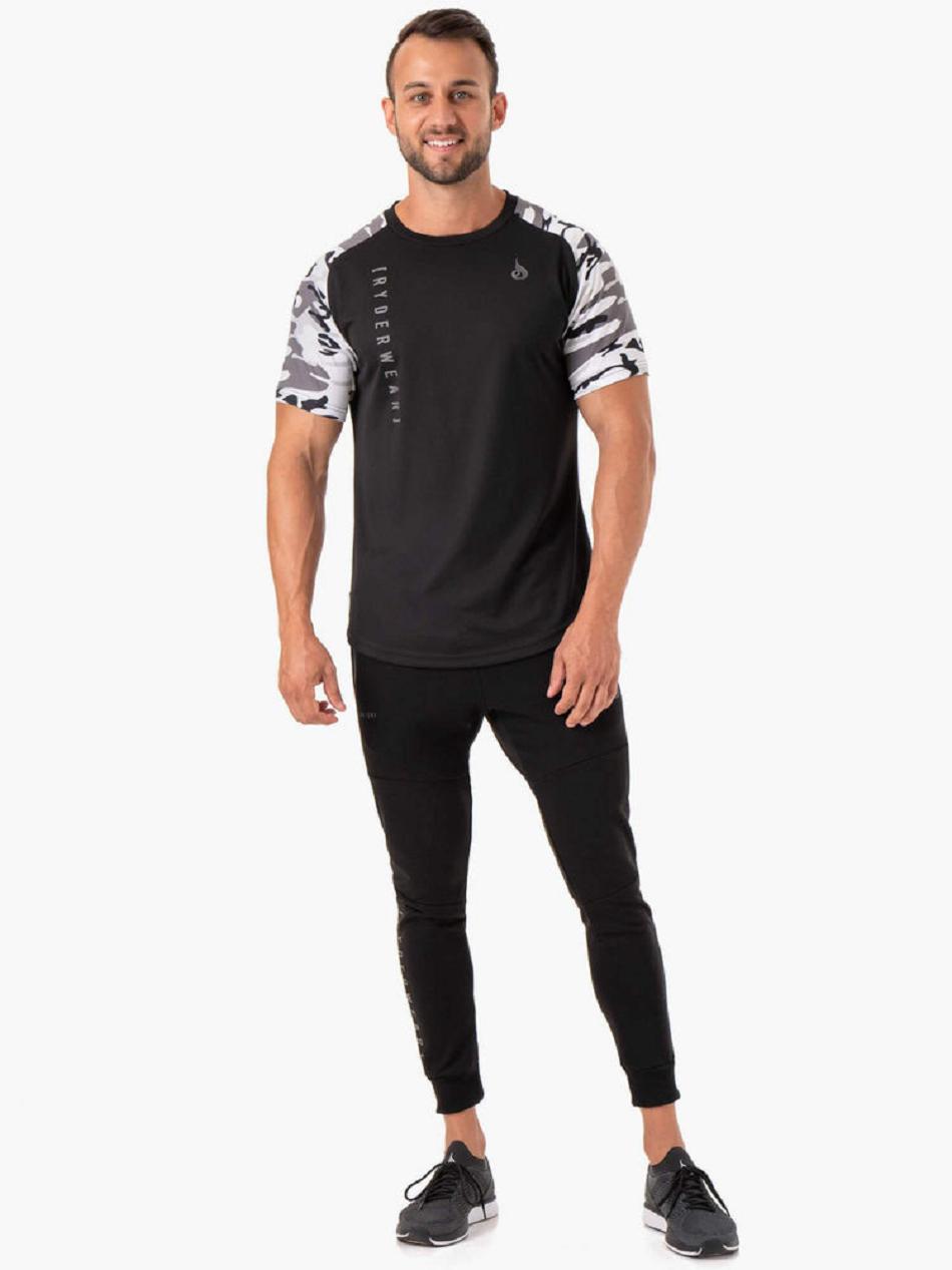 White / Camo Men's Ryderwear Camo Tech Mesh T-Shirt Top | HR8592136