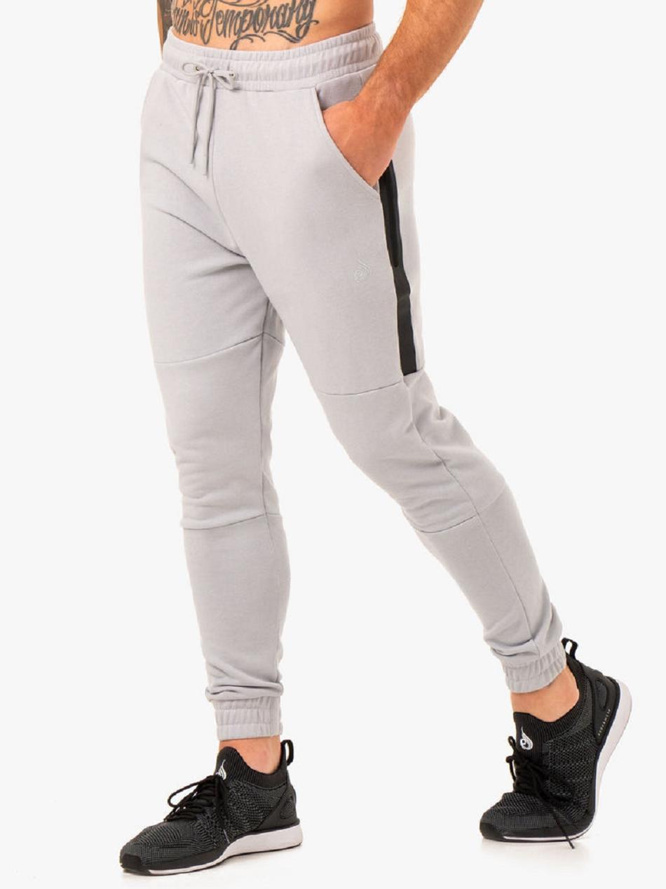 White / Grey Men\'s Ryderwear Restore Fleece Track Pants | 98YR62423