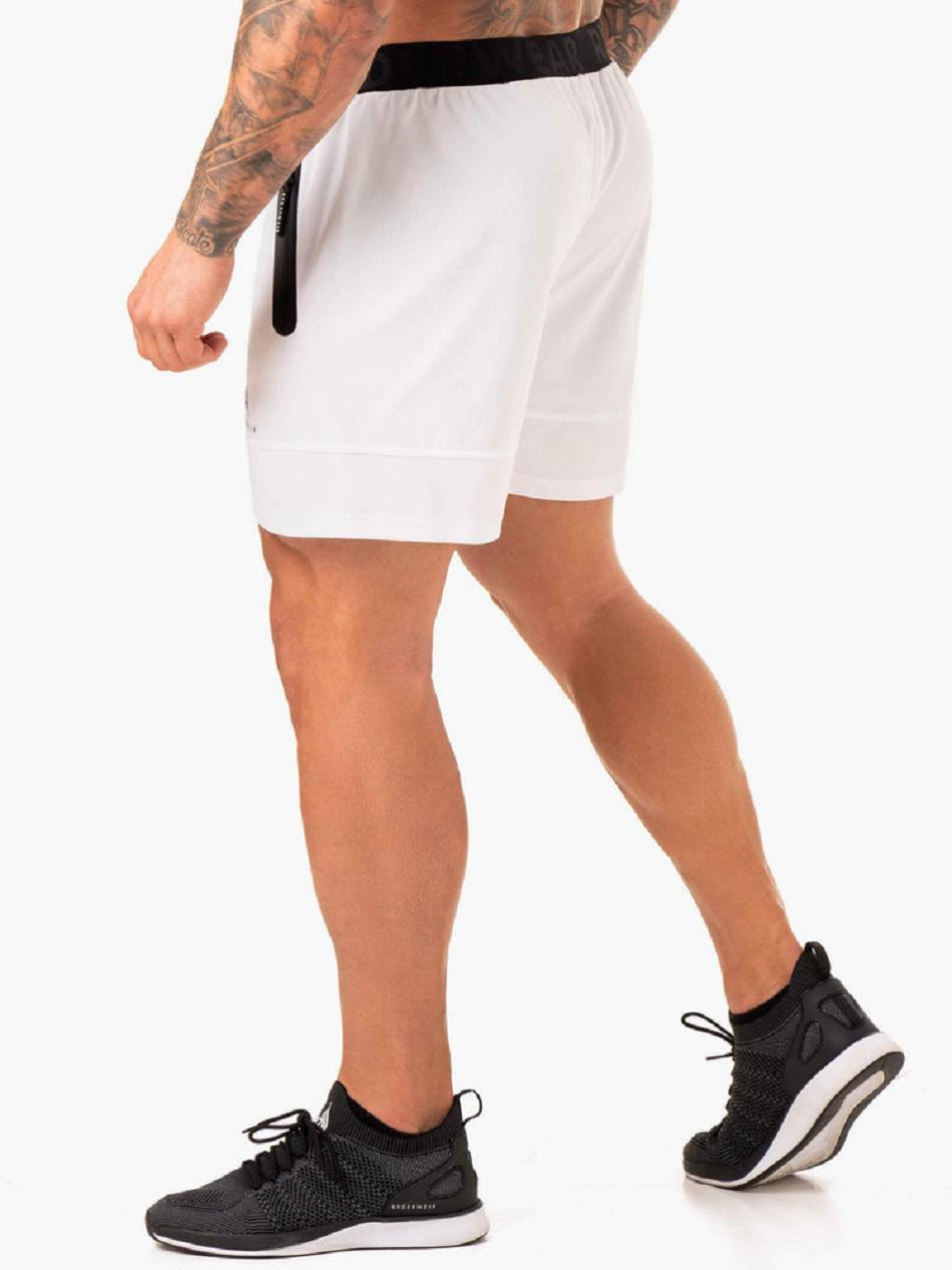 White Men's Ryderwear Action Mesh Shorts | 94JS33181