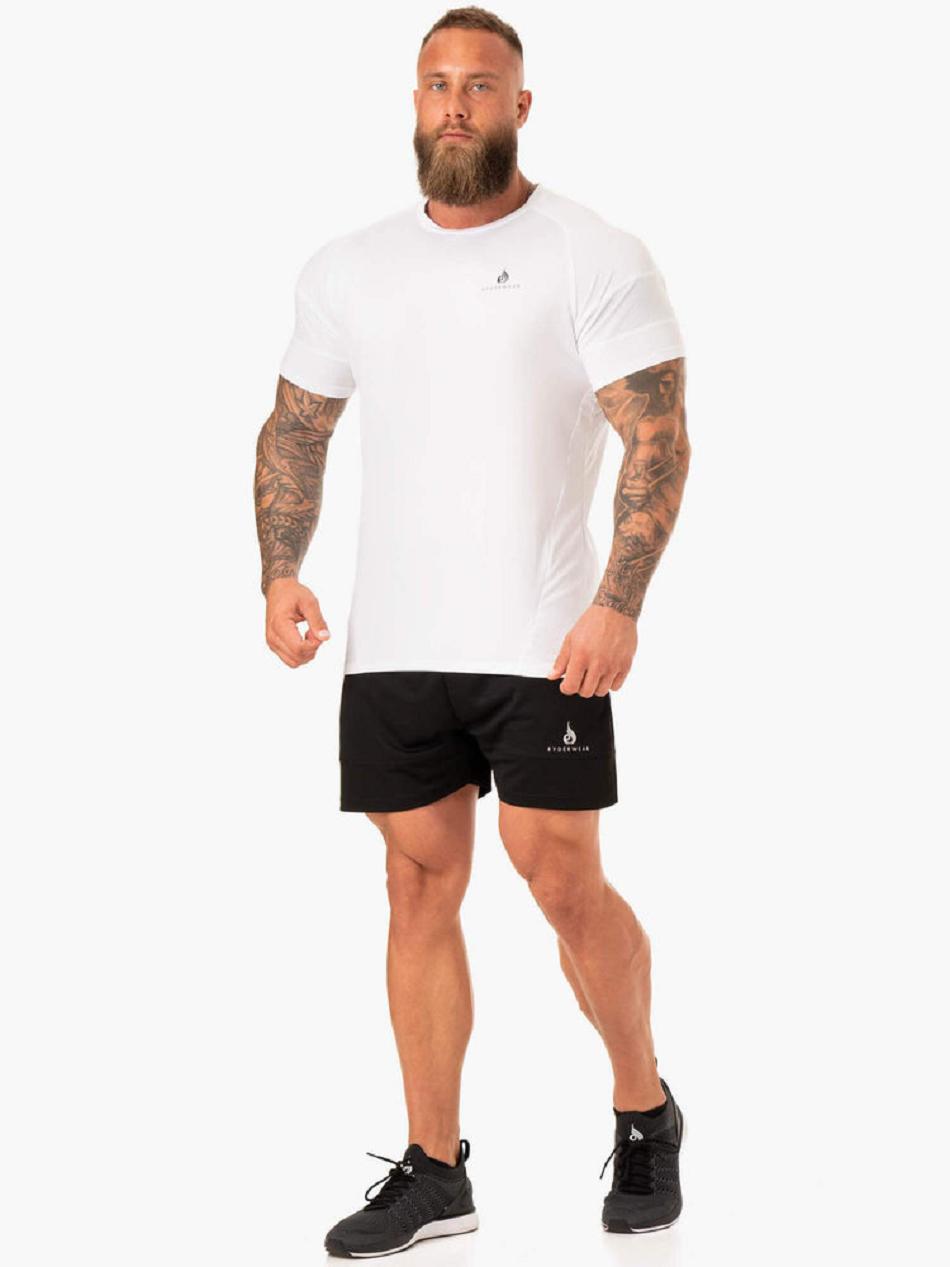 White Men's Ryderwear Action Mesh T-Shirt Top | MT8544851