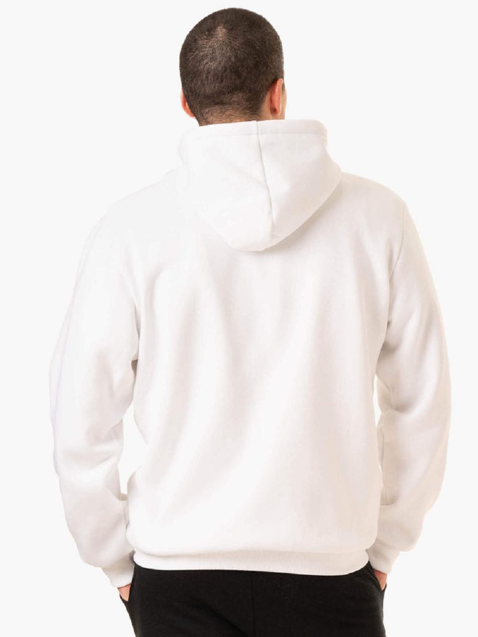 White Men's Ryderwear Essential Zip Up Hoodie | HR9045970