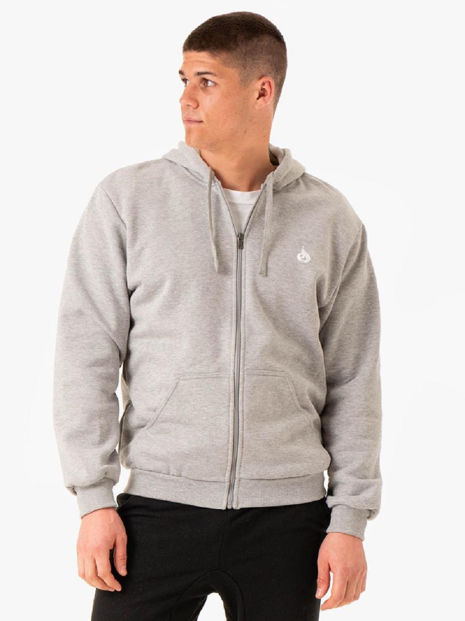 White Men\'s Ryderwear Essential Zip Up Hoodie | NG8932534