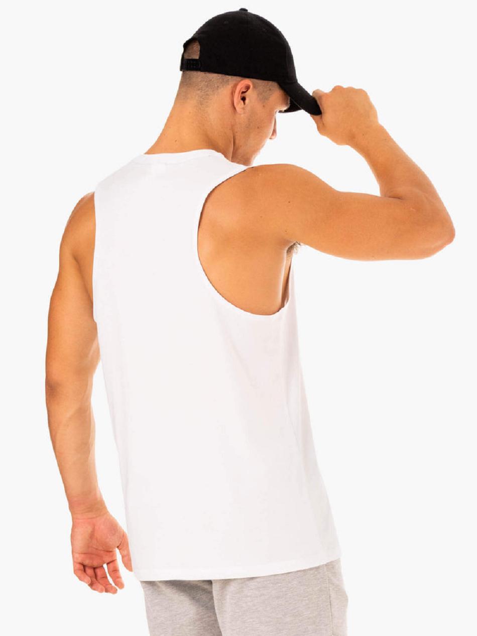 White Men's Ryderwear Limitless Baller Tanks | DF8421299