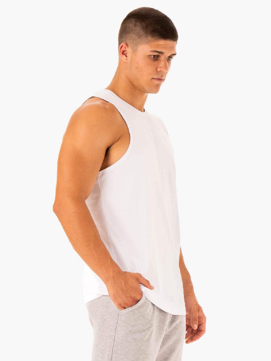 White Men's Ryderwear Limitless Baller Tanks | DF8421299