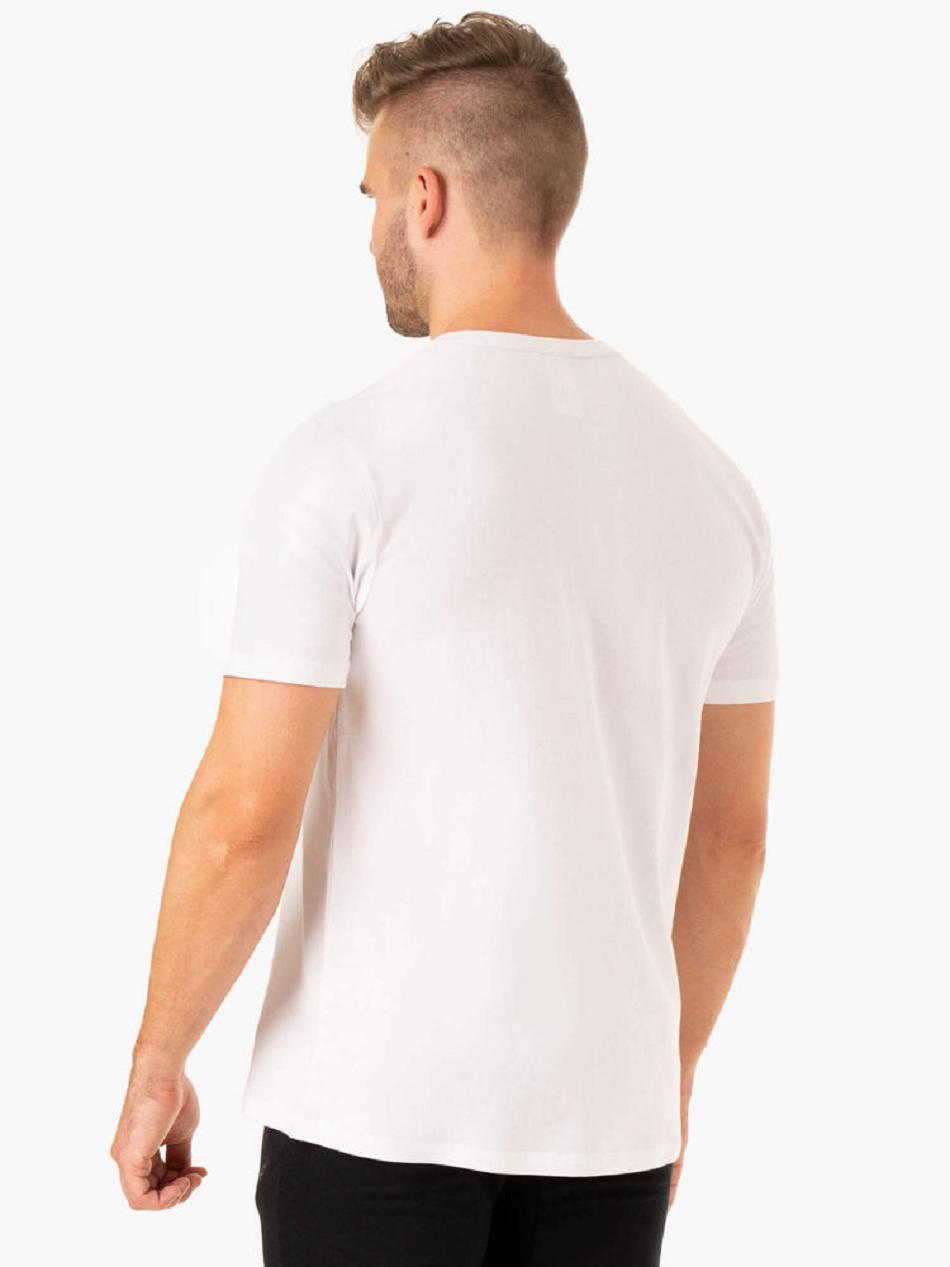 White Men's Ryderwear Limitless T-Shirt Top | 160G84879