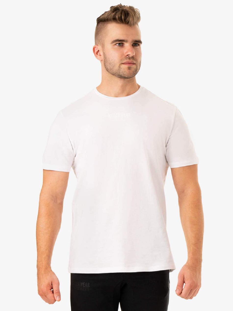 White Men's Ryderwear Limitless T-Shirt Top | 160G84879