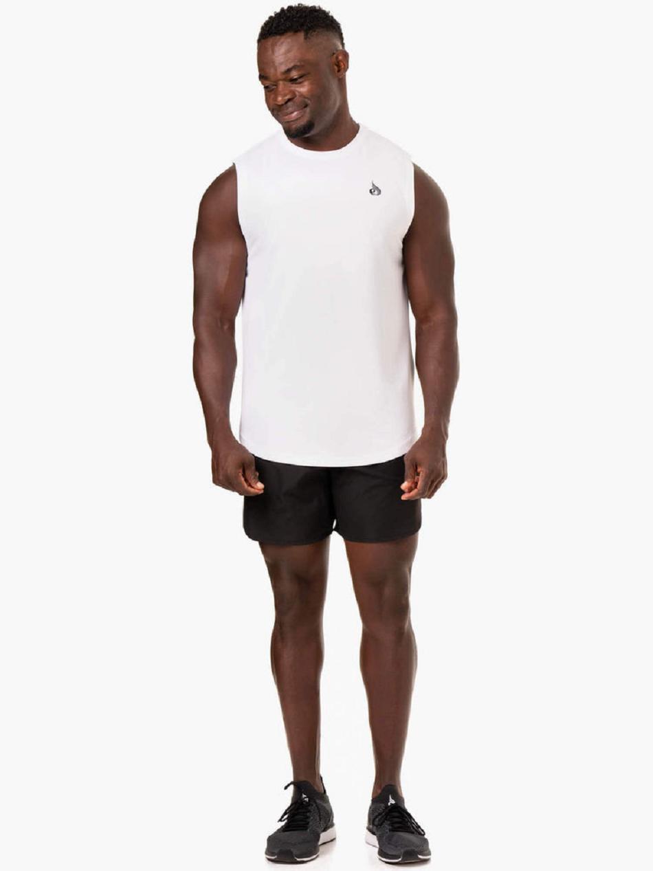 White Men's Ryderwear Reflex Mesh Baller Tank Top | 85FE58586