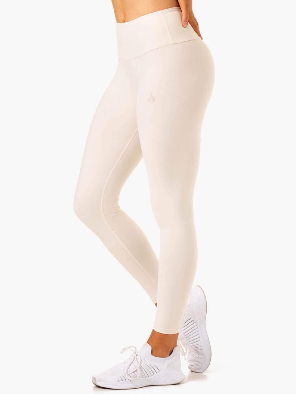 White Women's Ryderwear Adapt High Waisted Scrunch Leggings | 45YR39651