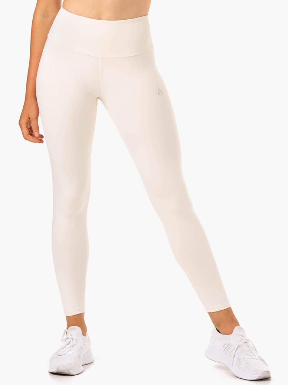 White Women\'s Ryderwear Adapt High Waisted Scrunch Leggings | 45YR39651