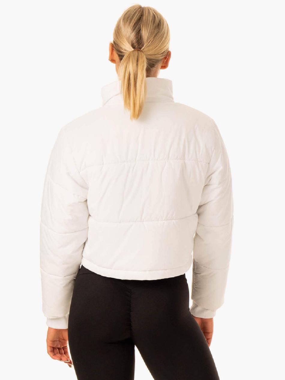 White Women's Ryderwear Apex Puffer Jackets | 144G67336