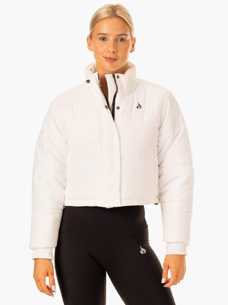 White Women\'s Ryderwear Apex Puffer Jackets | 144G67336