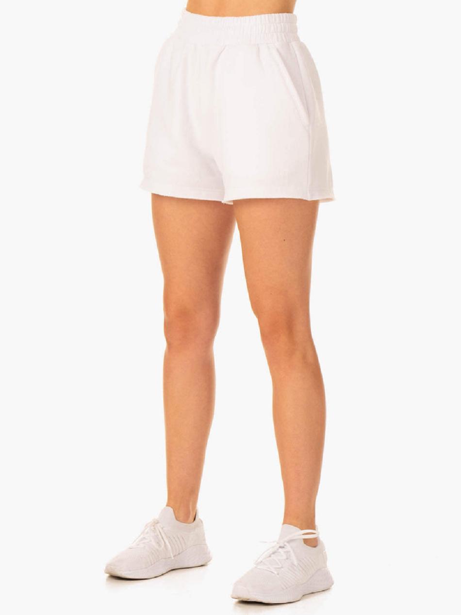 White Women's Ryderwear Elevate Track Short Shorts | 52YH24671