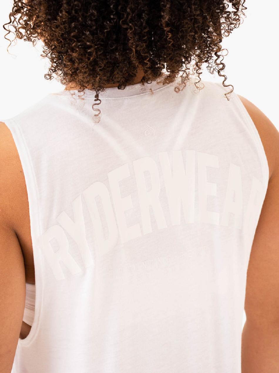 White Women's Ryderwear Emerge Training Tanks | DF6469832