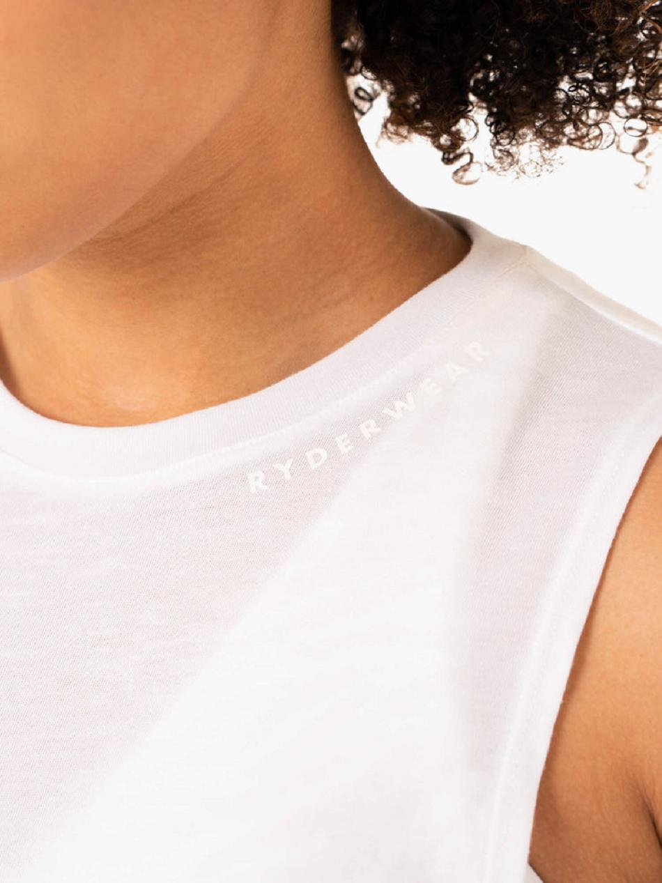 White Women's Ryderwear Emerge Training Tanks | DF6469832