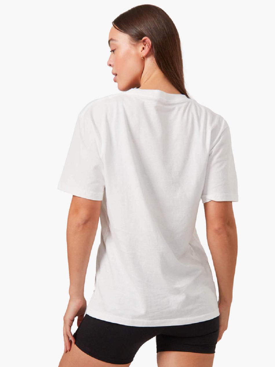 White Women's Ryderwear Oversized T-shirt | 6Y7221421