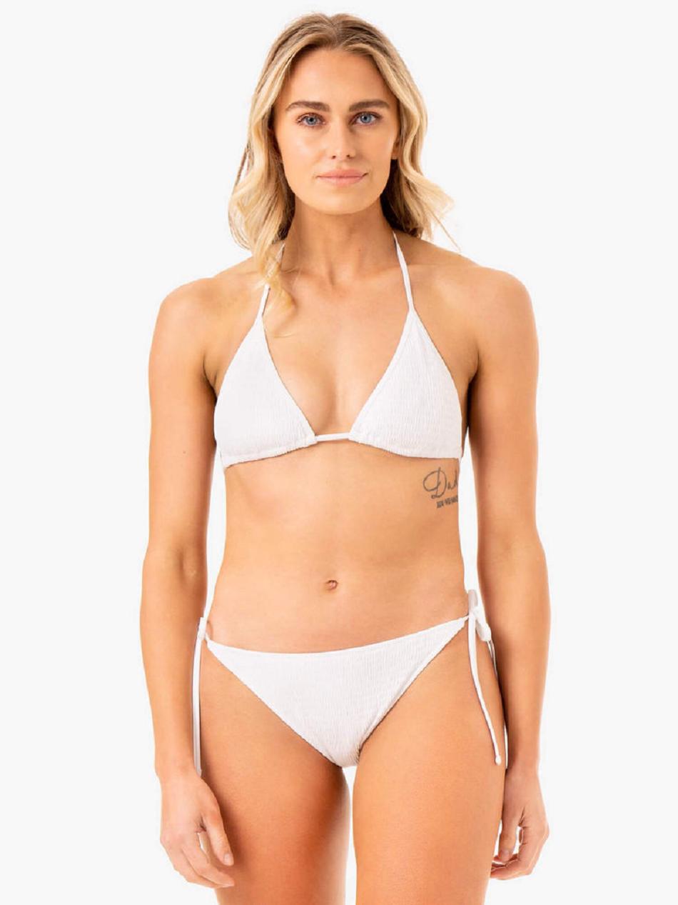 White Women's Ryderwear Paradise Tie Bikini Bottoms Swimwear | DF7469488