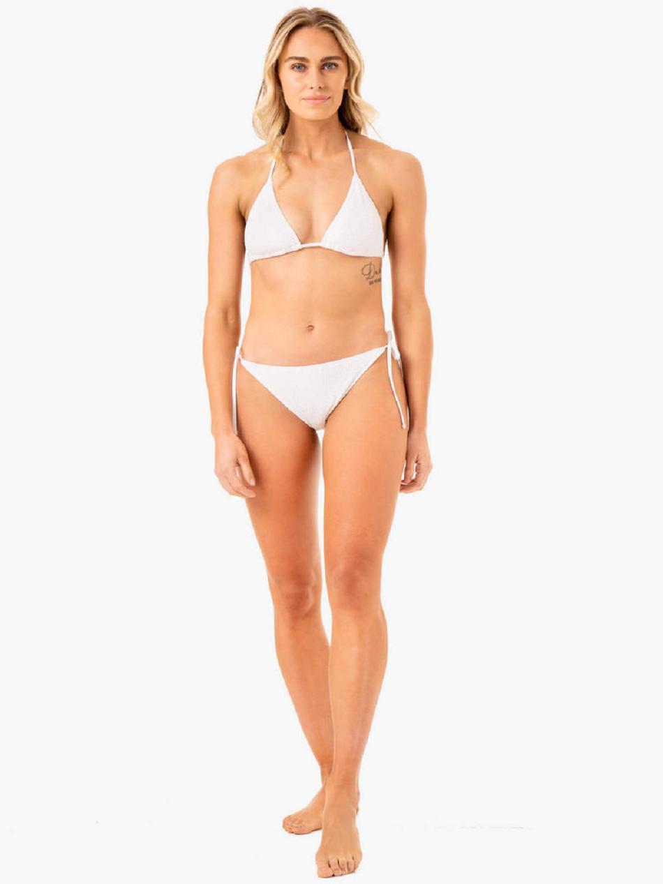 White Women's Ryderwear Paradise Tie Bikini Bottoms Swimwear | DF7469488