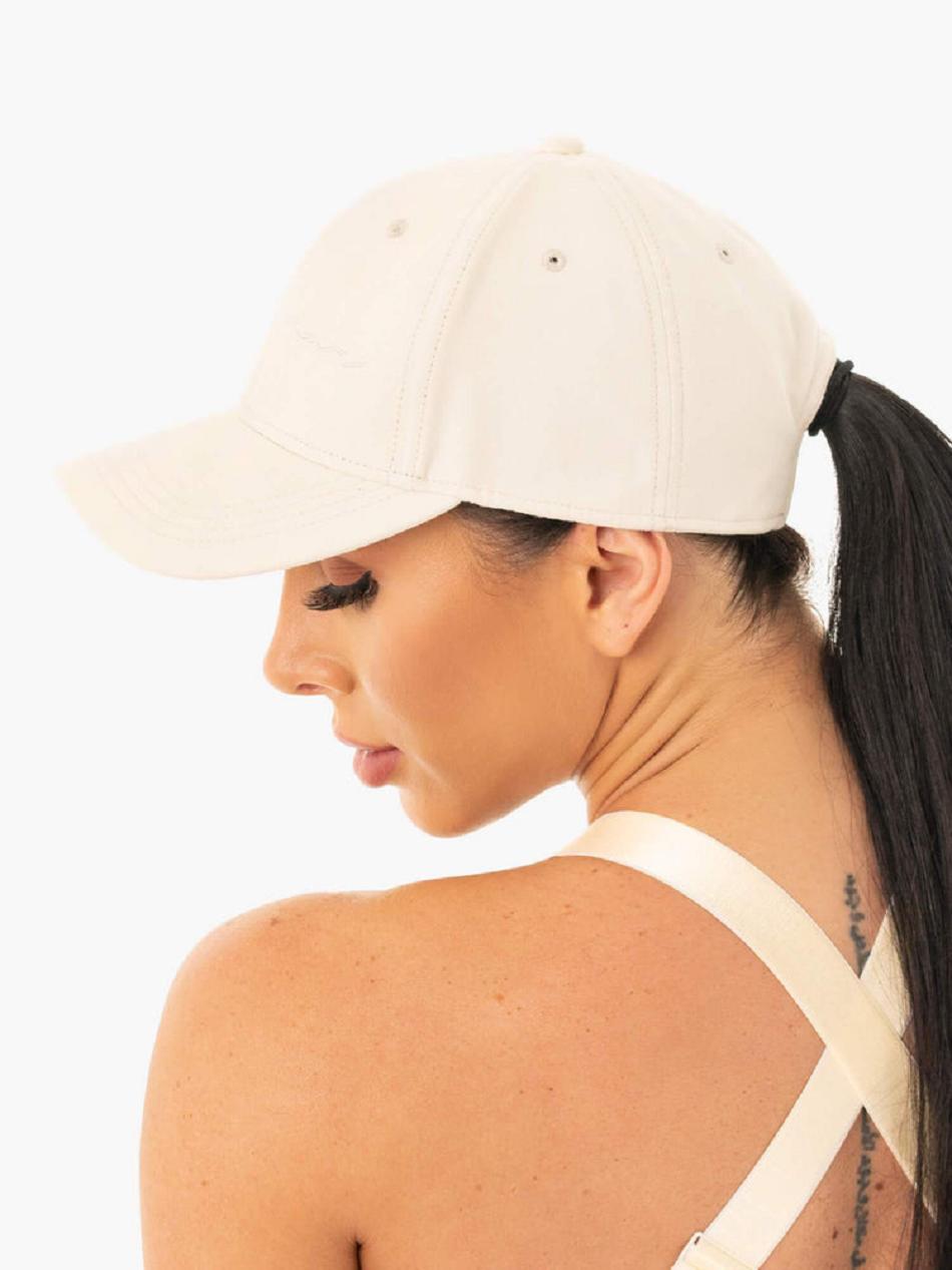 White Women's Ryderwear Soft Touch Baseball Cap Accessories | 6Y8151708