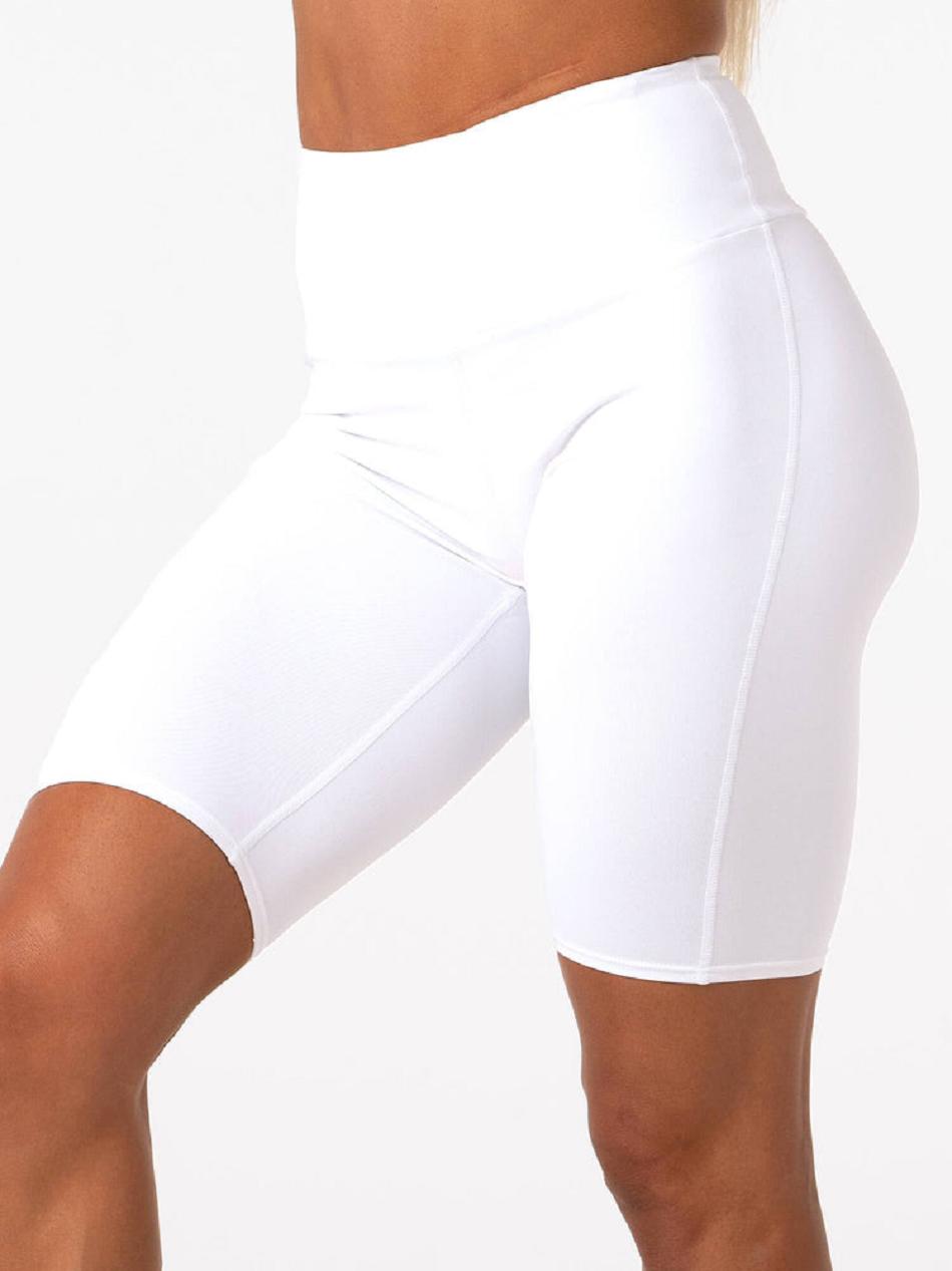 White Women\'s Ryderwear Staples Bike Shorts | 53HF58547